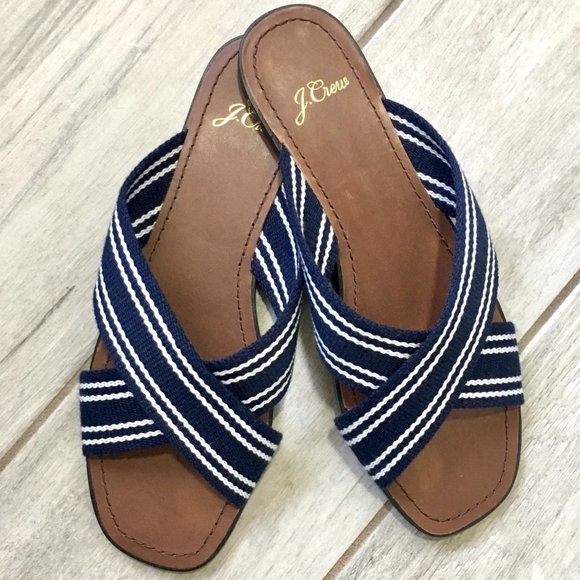 J. Crew Woven Criss Cross Sandals - NEW - Picture 6 of 7